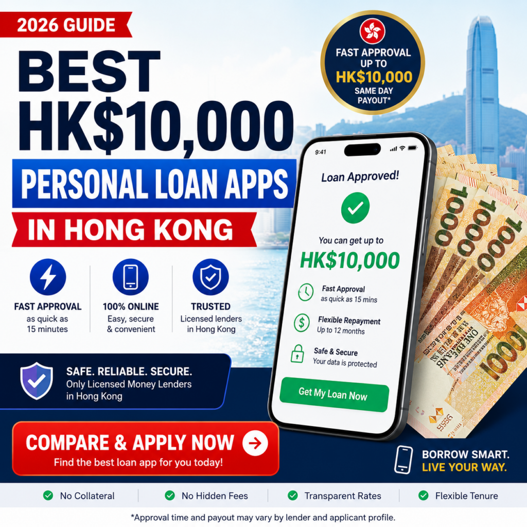 Best HK$10,000 Personal Loan Apps in Hong Kong (2026 Guide)